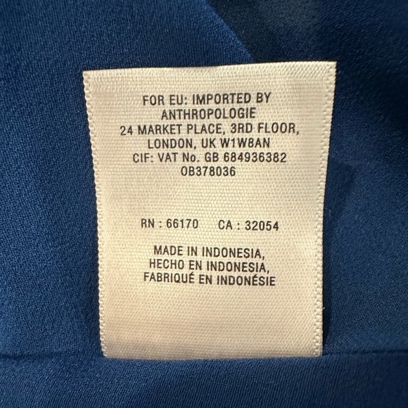 Maeve Anthropology Evaline Dress ASO Floral Blue Flowy XL - Picture 8 of 8